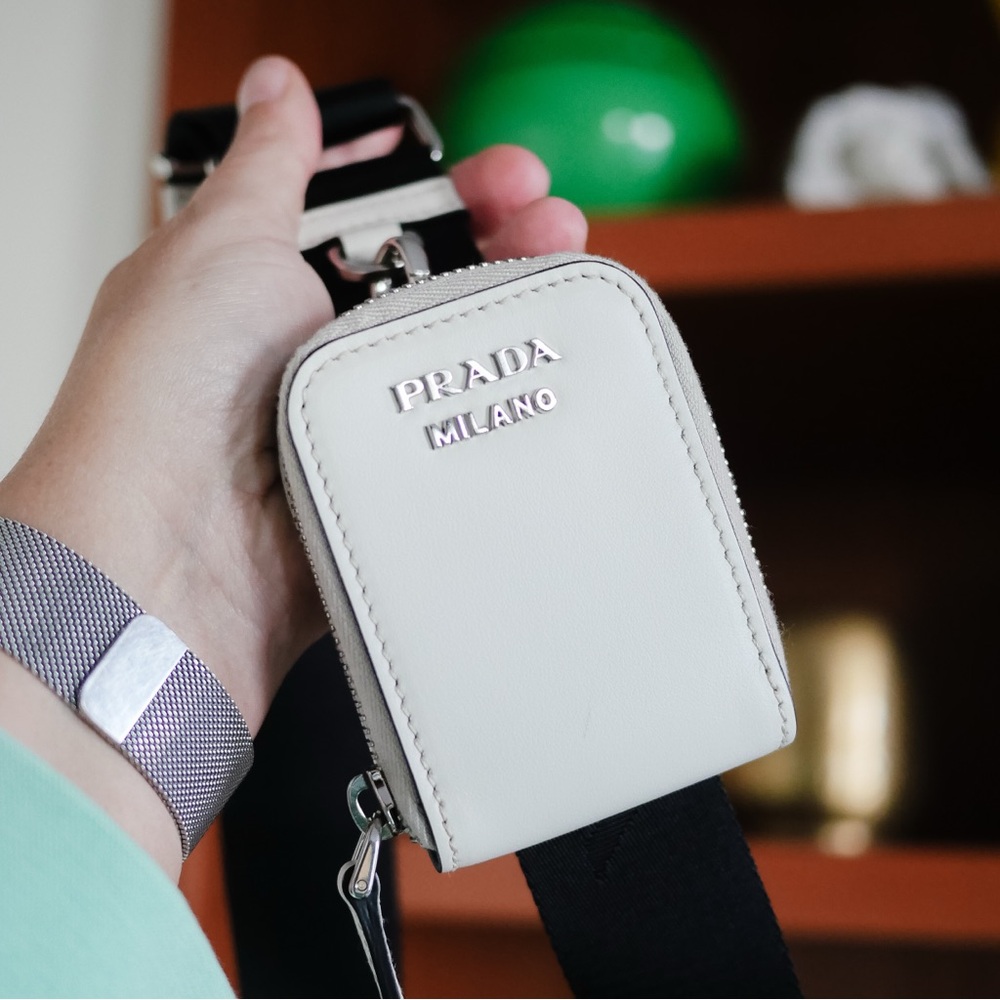 Prada Leather Crossbody Bag in Chalk White - Picture 8 of 13
